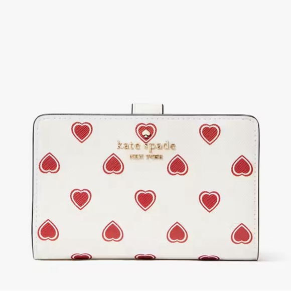 Handbags - Kate Spade Madison Heartfelt Geo Boxed Medium Compact Bifold Wallet